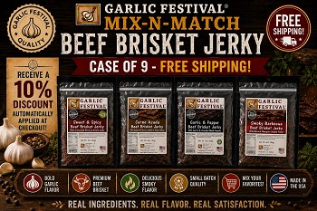 Garlic Festival Beef Jerky Lover's Gift Pack-Free Shipping!
